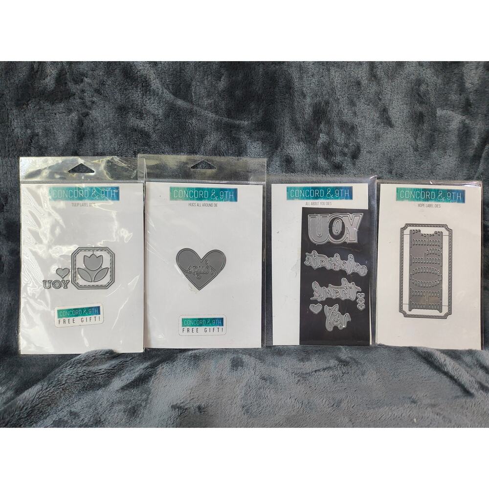 Concord Dies Set of 4 - Tulip, Hugs, All About You, Hope